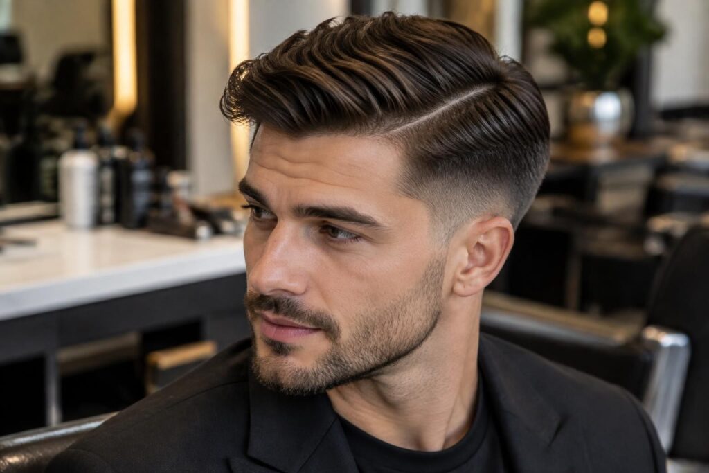 découvrez les coupes homme avec raie sur le côté : dégradés modernes, styles tendance et conseils pour trouver la coiffure qui vous correspond.
