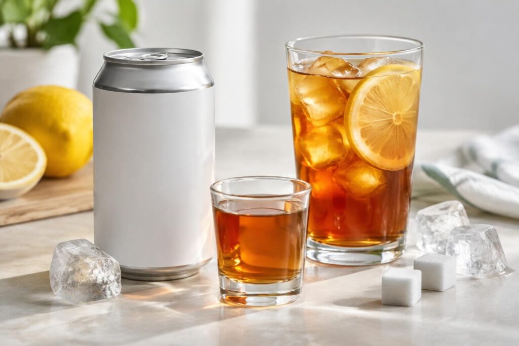 découvrez combien de calories contient un ice tea pour 100 ml et par canette, et comparez les valeurs selon les variétés.